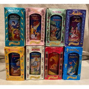 Walt Disney Collector Series Cups Tumblers Glasses Burger King 1994 Set of 8